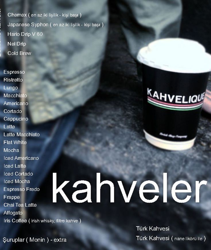 katalog tasarım kahvelique